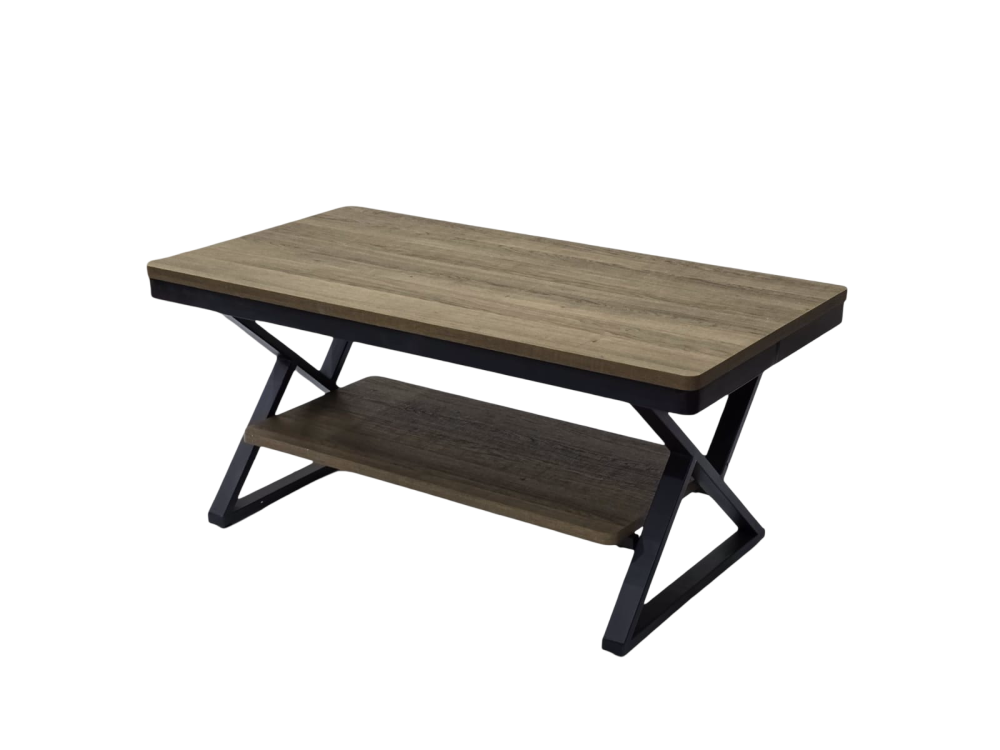 طاولة كنب راقية مقاس 110 سم لون بني لاتيه