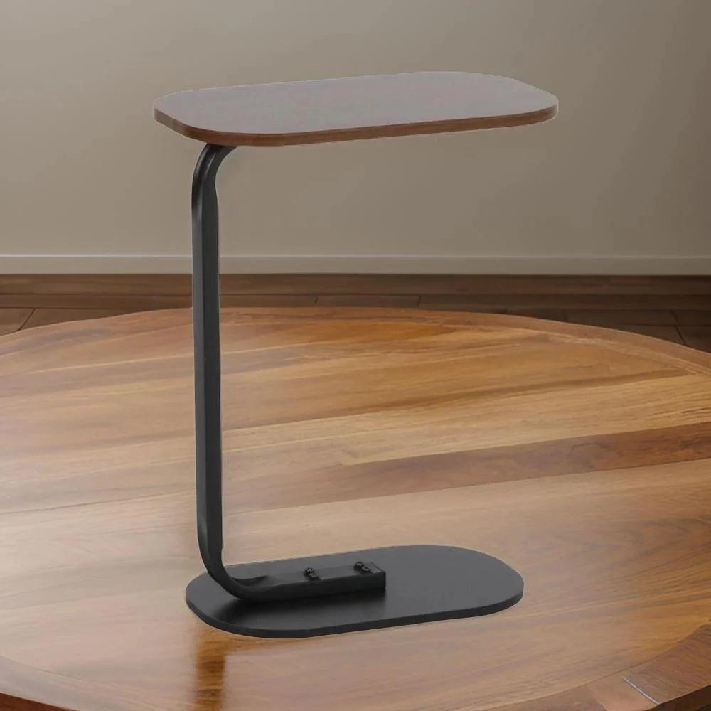 طاولة جانبية لون بني وأسود