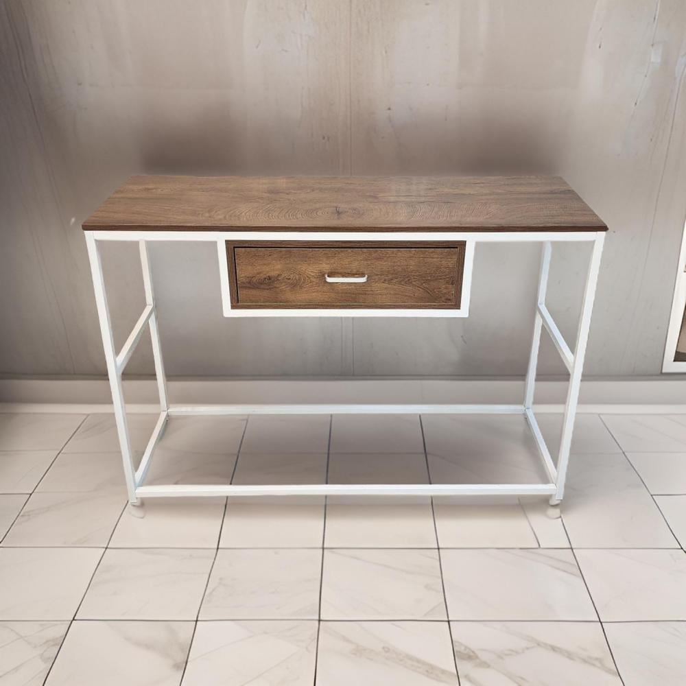 طاولة مدخل خشب وحديد