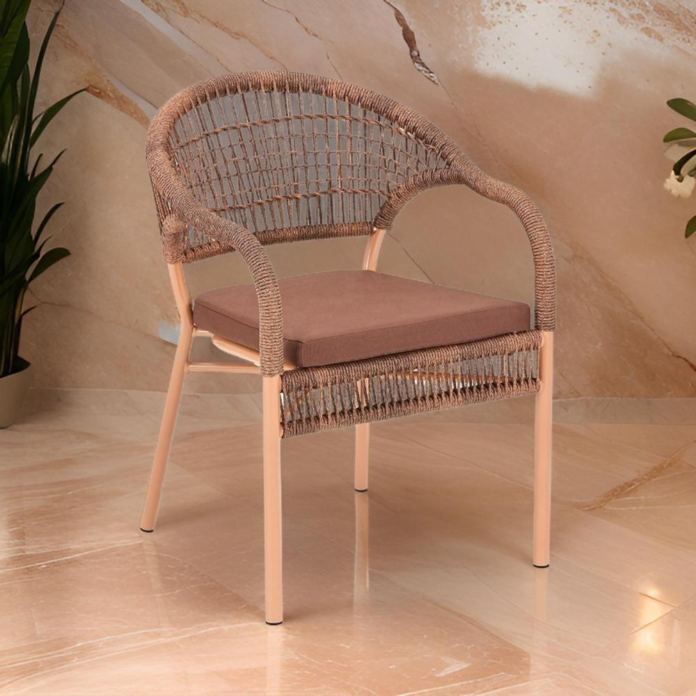 كرسي كافيه بتصميم عصري عالي الجودة لون بني