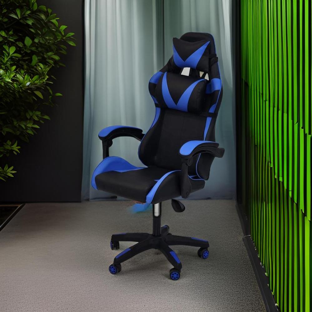 كرسي قيمنق - كرسي ألعاب الفيديو الرائع لون أسود و أزرق