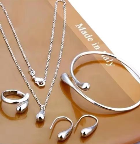 مجموعة مجوهرات فضة S925