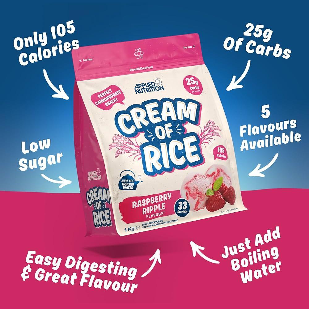 APPLIED CREAM OF RICE RASPBERRY RIPPLE 1KG