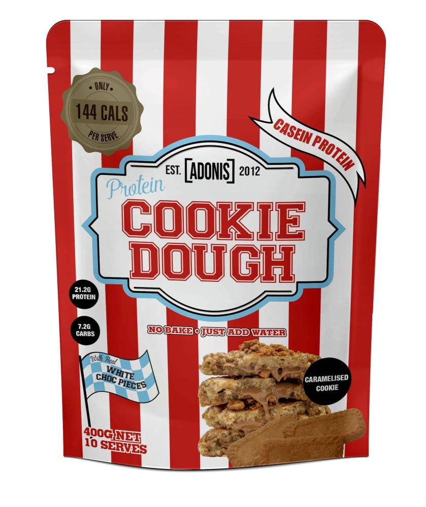 ADONIS COOKIE DOUGH CARAMELISED COOKIE 400G BAG