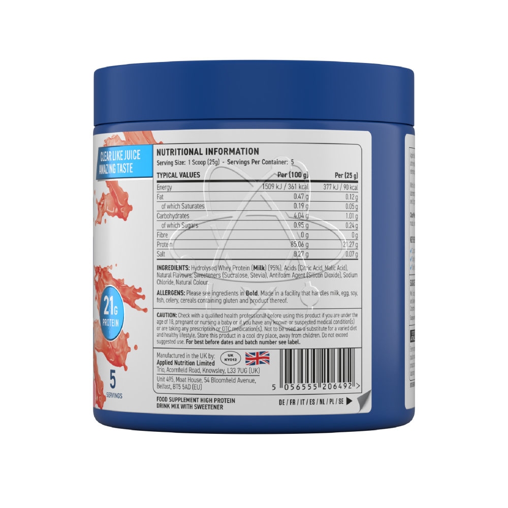 APPLIED CLEAR WHEY STRAWBERRY & RASPBERRY 125G
