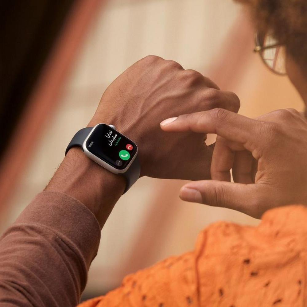 ساعة أبل الاصدار 8 مقاس 41 ملم (Apple Watch Series 8 Starlight) GPS - ضوء النجوم