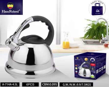 غلاية شاي من هاوس رولاند، سعتها 3.5 لتر، بمقبض ستانلس ستيل.