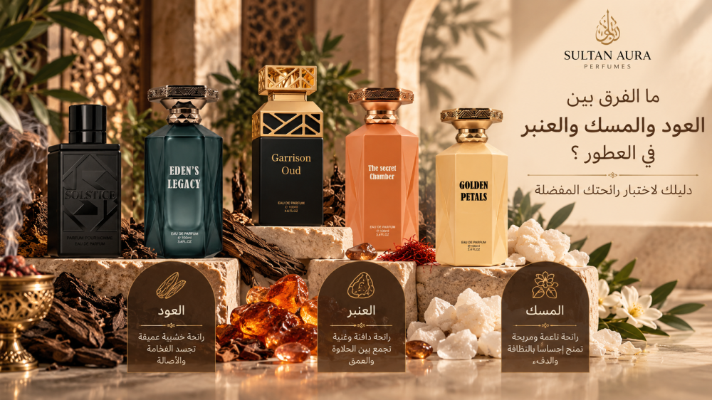 ما الفرق بين العود والمسك والعنبر في العطور؟
