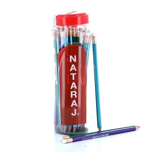 ناتراج ميتاليك سداسي HB جرة 48 - Nataraj Metallic Hex HB Pencil Jar 48P With RT