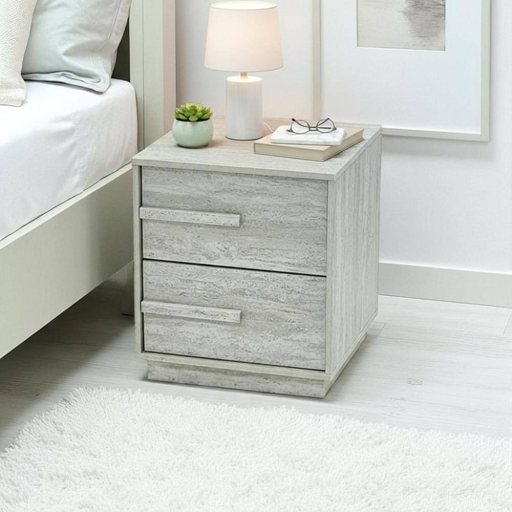 طولة سرير جانبية خطاولة سرير جانبية خشب رمادي 45×40 سمشب بيج 45×40 سم