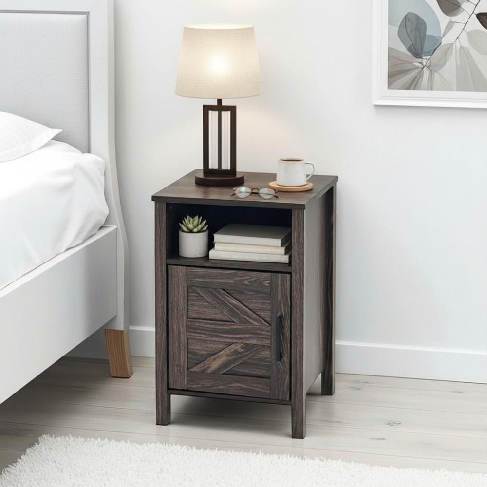 طولة سرير جانبية خشب بني 60×40 سم