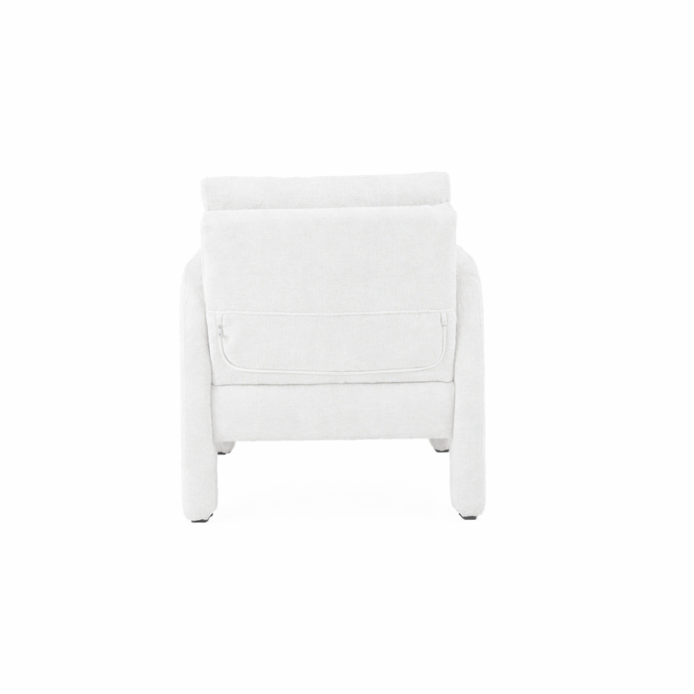 كرسي مفرد قماش ابيض