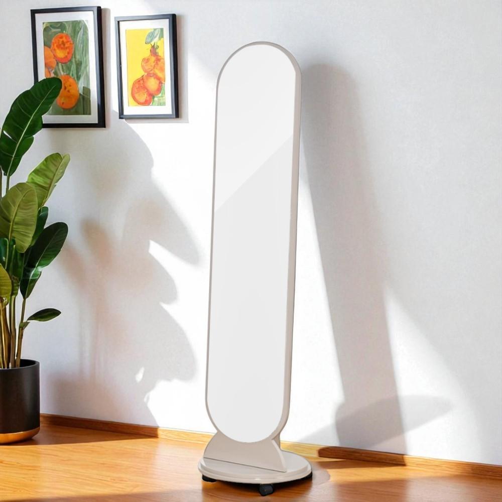 مرآة استاند عصرية مع قاعدة خشب متحركة