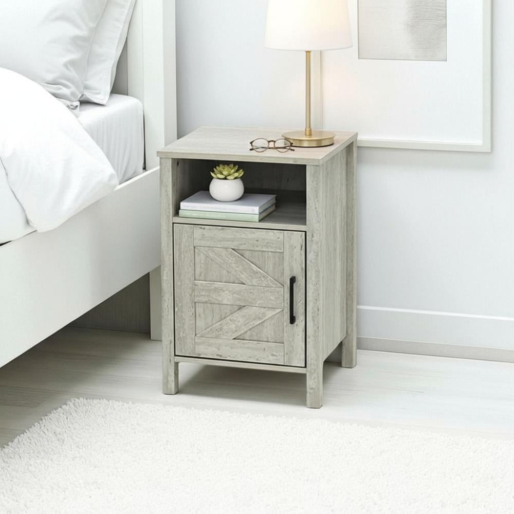 طاولة سرير جانبية خشب رمادي 60×40 سم