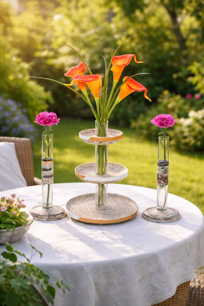 اجمل مزهرية ورد