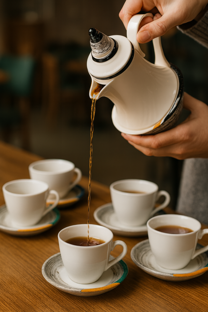 طقم قهوة وشاي