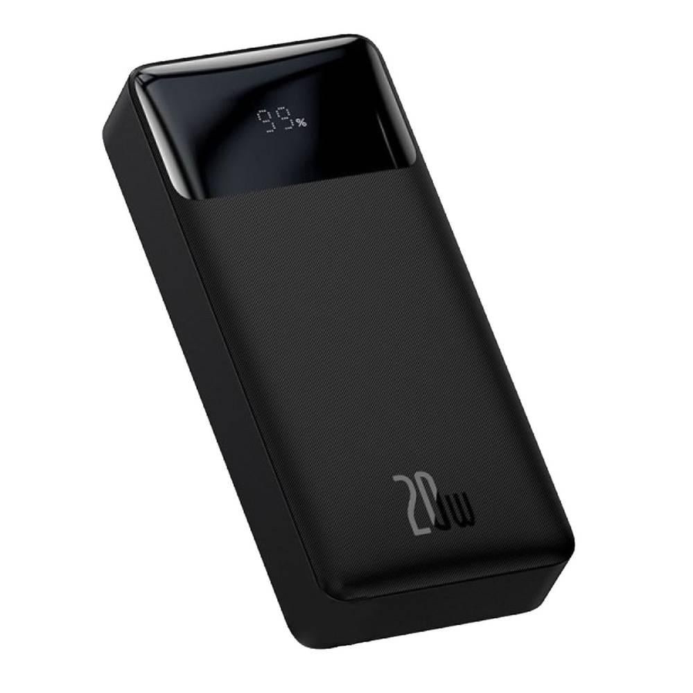 بطارية متنقلة باور بانك من بيسوس بسعه 30000 ملي امبير بقوة 20 واط ب 3 منافذ - اسود