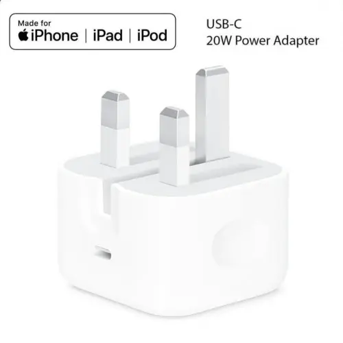 شاحن ابل أصلي لجوال ايفون USB-C بقوة 20w ضمان سنتي...