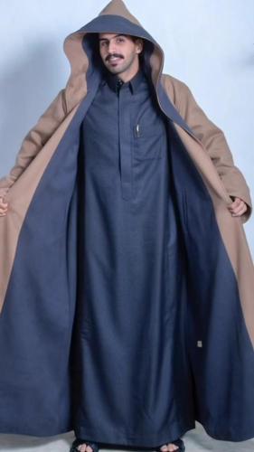 فروه شتوي دبل فيس كحلي - بيج غامق