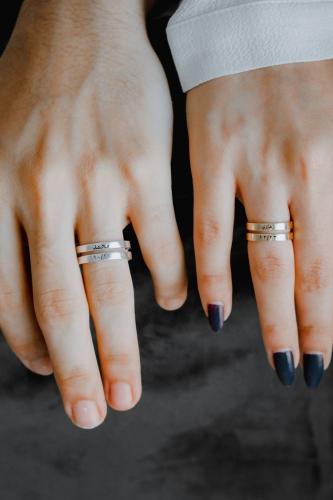 خاتم فضة إيطالي بفكرة مبتكره تصميم أنيق مناسب للأذواق الراقيه