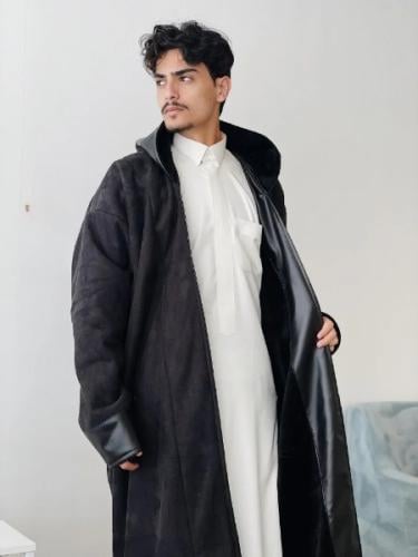 فرو شتوي جوخ مع جلد على الاطراف