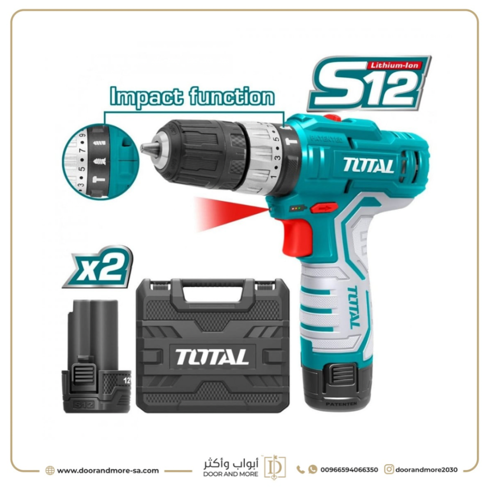 درل بطارية TOTAL  12V-10MM