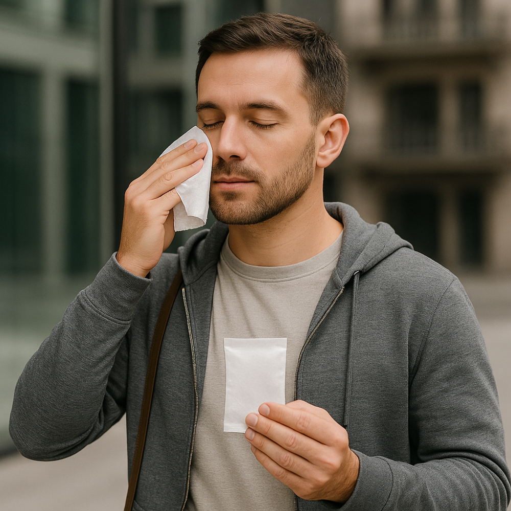 العناية بالبشرة أثناء التنقل | مناشف قطنية مبللة من فيرم