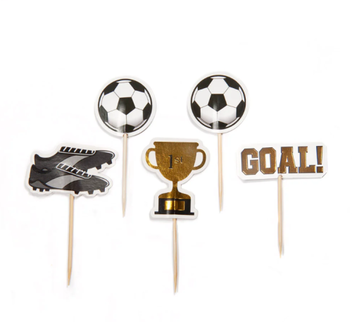 Football Cupcake Toppers (12)- تغريسات كب كيك ثيم...