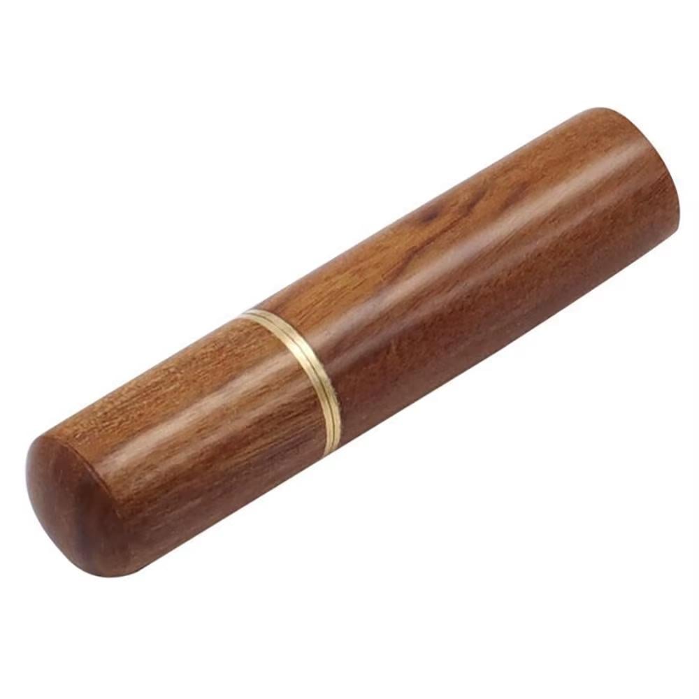 أداة توزيع مسحوق القهوة من ستانلس ستيل مع مقبض خشبي