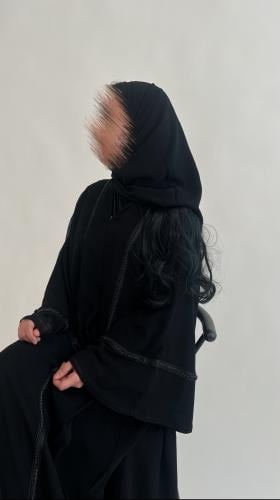 عبايه دبل شيفون بكرستال