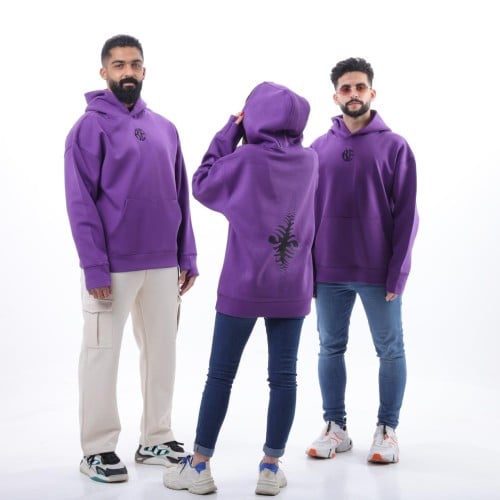 Purple hoodie oversize