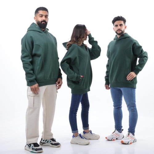 Dark green hoodie oversize