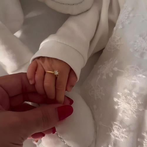 خاتم مواليد شكل الماسه