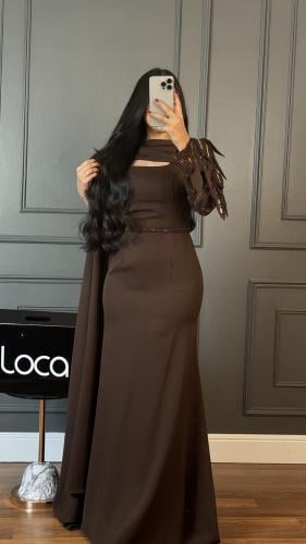 فستان سهره بني ناعم
