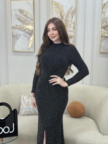 فستان سهره ماسك اسود من لوكا فاشن