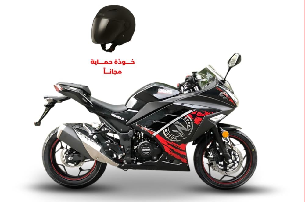 دراجة نارية ريس 250CC موديل 2026 لون اسود/احمر