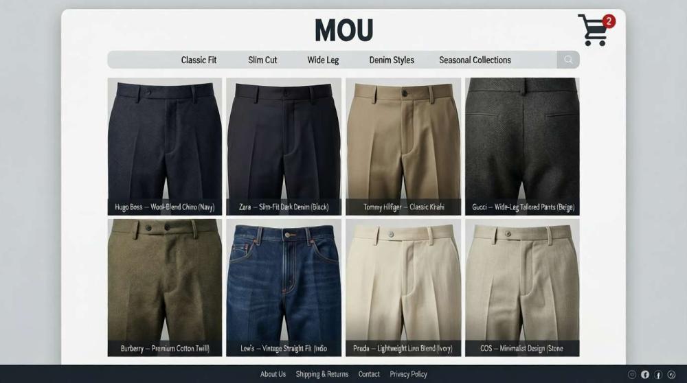 ماركات بناطيل رجالي