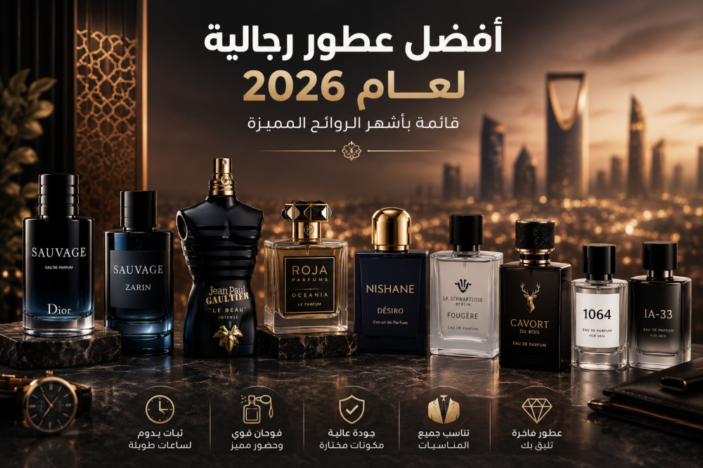 أفضل عطور رجالية لعام 2026: قائمة بأشهر الروائح المميزة