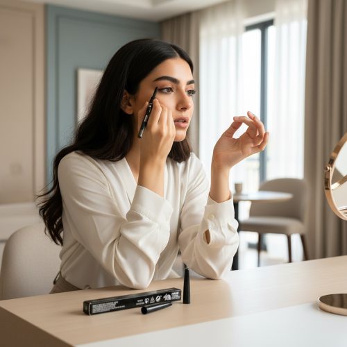 قلم تحديد الحواجب فون ألترا بريسيجن ذاتي الشحذ باللون البني الداكن