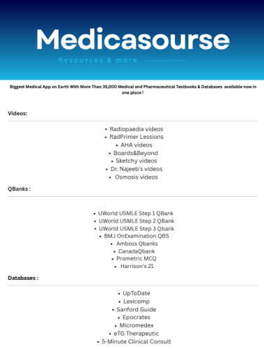 اشتراك سنوي في تطبيق Medicasourse