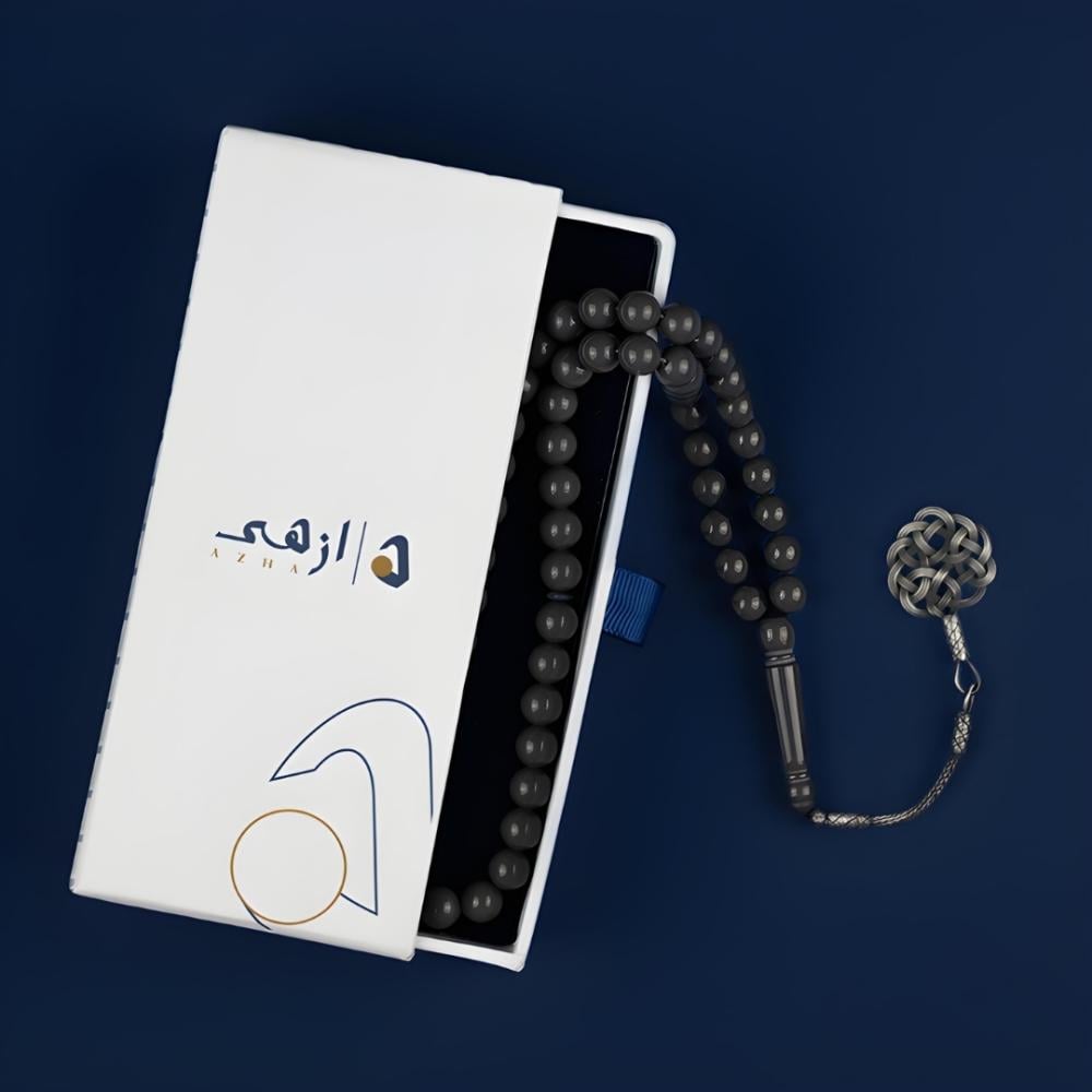 سبحة إمبرلايت بريل – رمادي داكن سلاطيني بطربزونة فضة عيار 1000