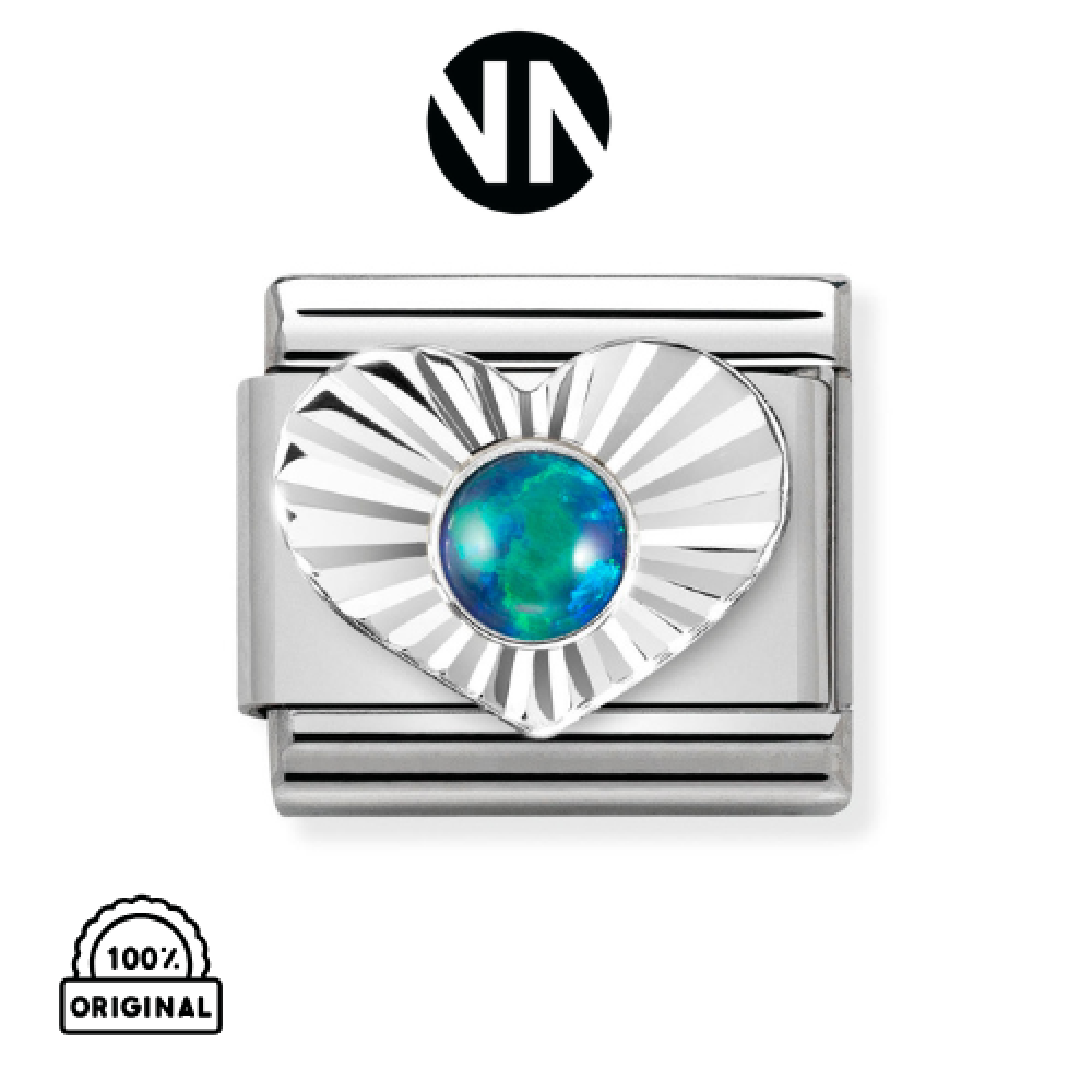 شكل تركيب كلاسيك حجر قلبGreen Opal