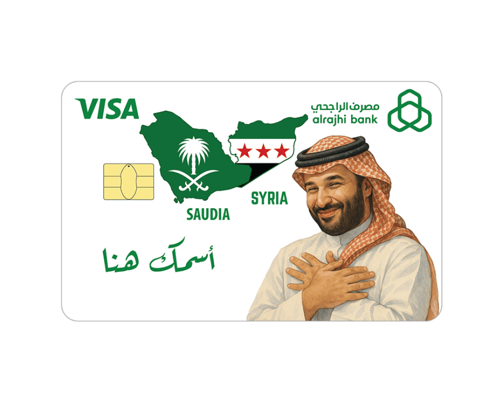 ستيكر بطاقة صراف - الأمير محمد - السعودية وسوريا