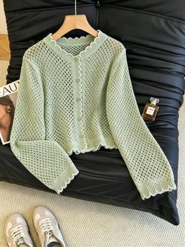 SHEIN Franclia كارديجان نسائي بلون أحادي مريح