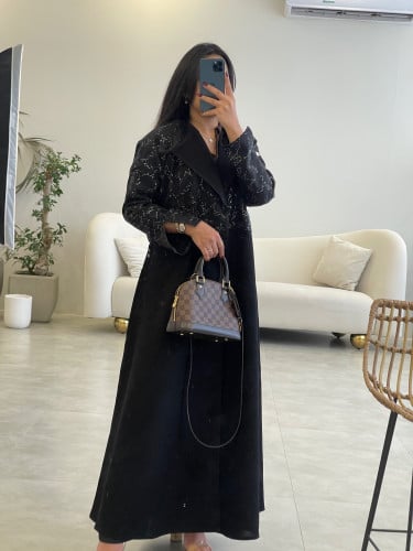 عباية كتان مع اورقنزا