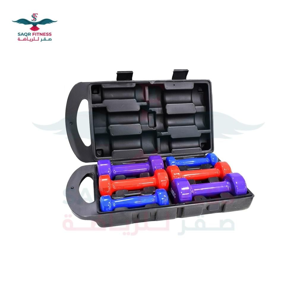 Dumbbells set10kg صقر للرياضة Saqrfitness
