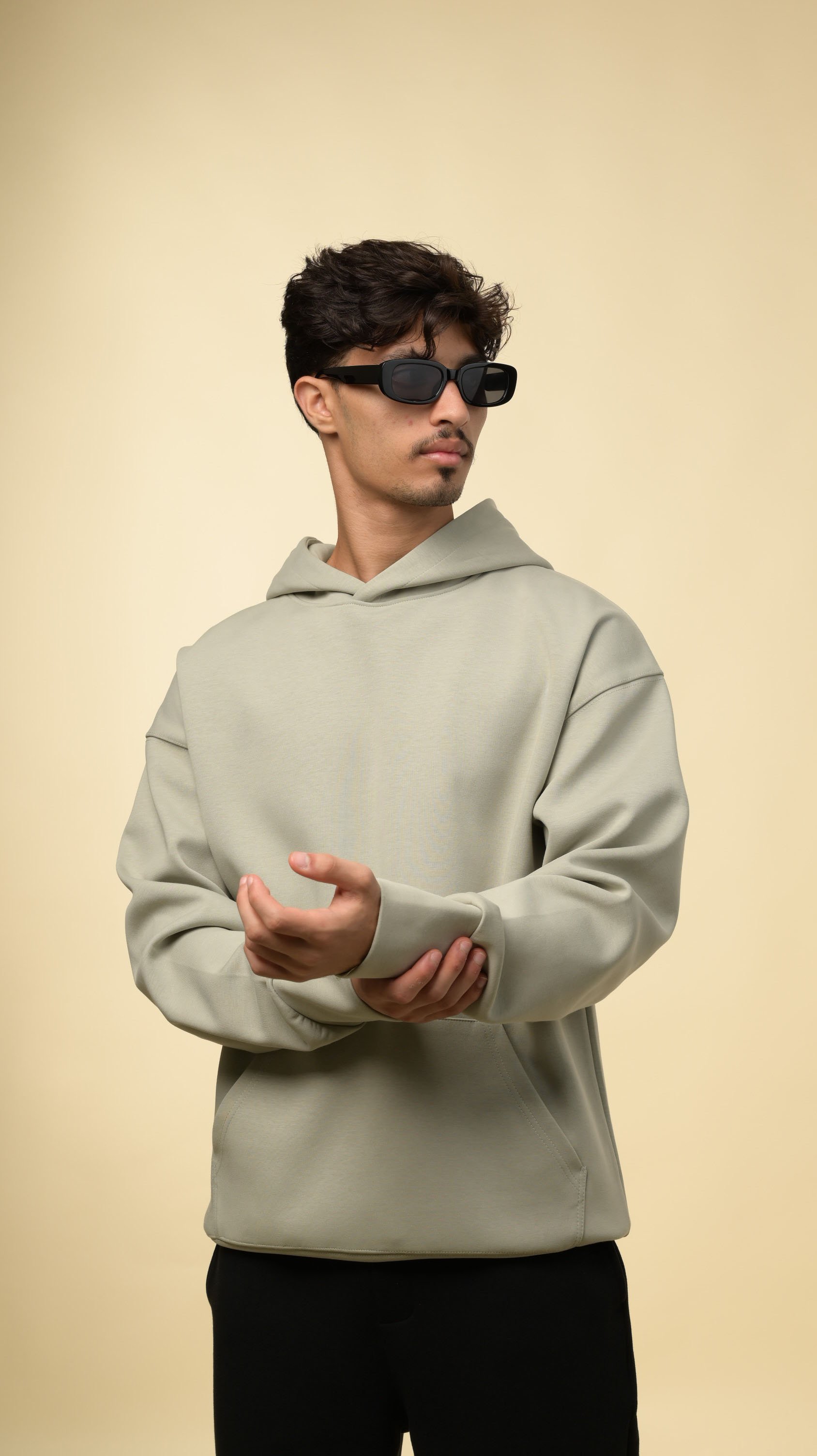 هودي ساده من إكسوبلانت بلون بيج هادئ