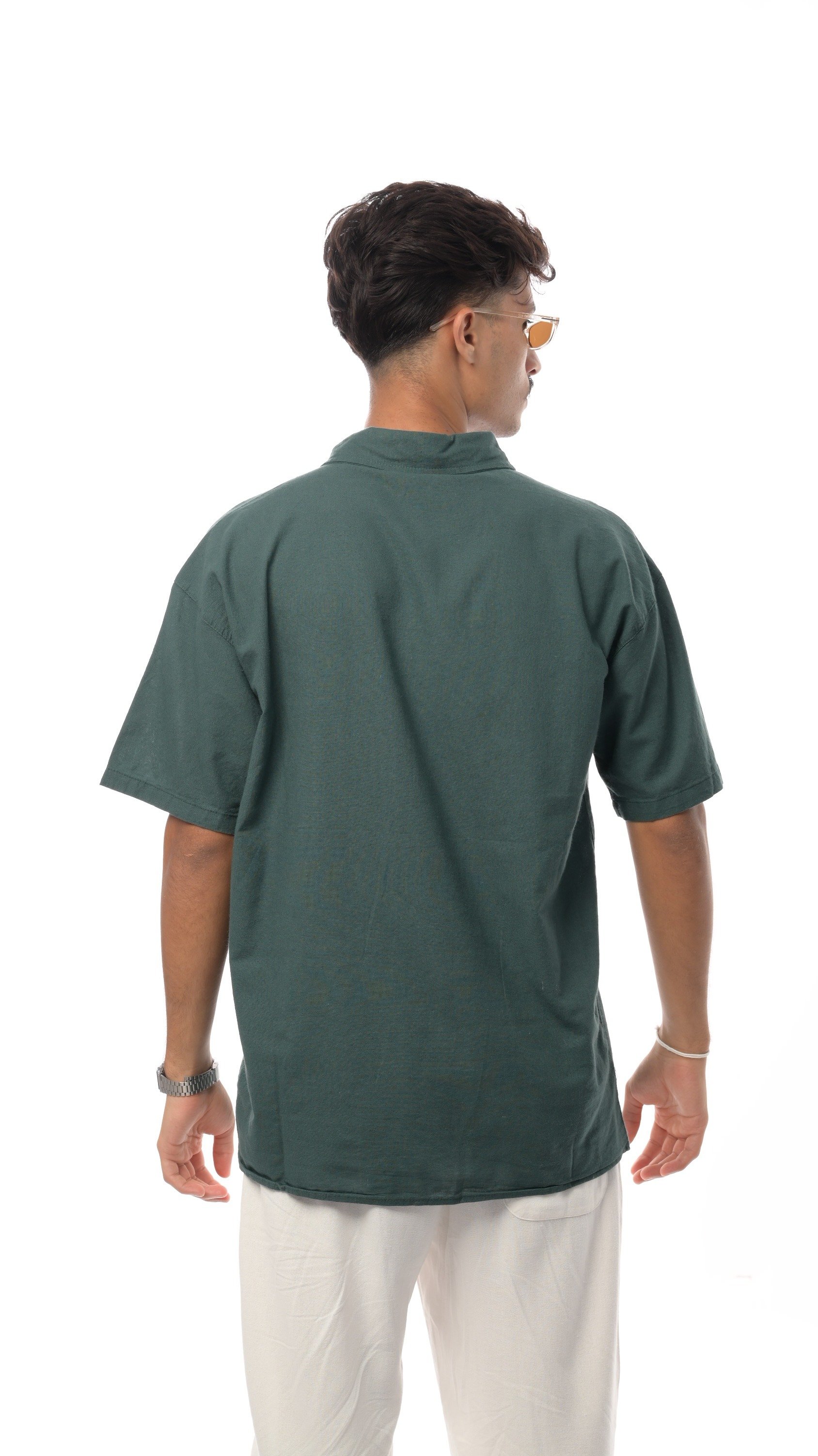 قميص فلوما من إكسوبلانت كتان ناعم بأكمام قصيرة