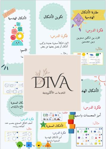 مطويه رياضيات الصف الثاني ( الأشكال الهندسية)