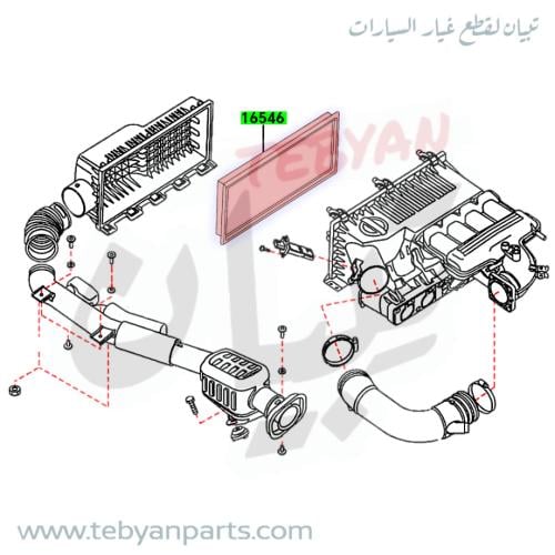 فلتر هواء مكينة نافارا بنزين 2008 الى 2015 م